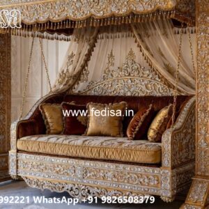 Wooden Royal Swing Design with Decorative Backrest No-7542
