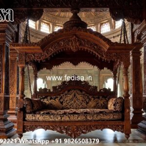 Handcrafted Wood Carving Swing Design for Elegant Living Rooms No-7552