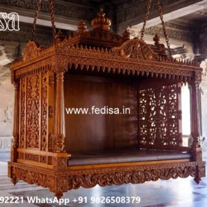 Designer Wood Carving Swing Design for Luxury Villas No-7561