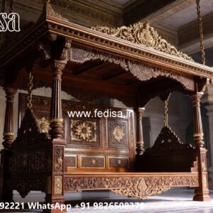 Vintage Wood Carving Swing Design with Traditional Beauty No-7562