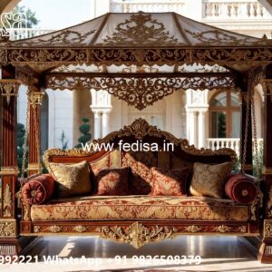 Indoor Wood Carving Swing Design for Stylish Seating Areas No-7563