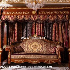 Luxury Wood Carving Swing Design with Brass Chain Style No-7565