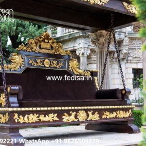 Classic Wood Carving Swing Design for Timeless Home Decor No-7566