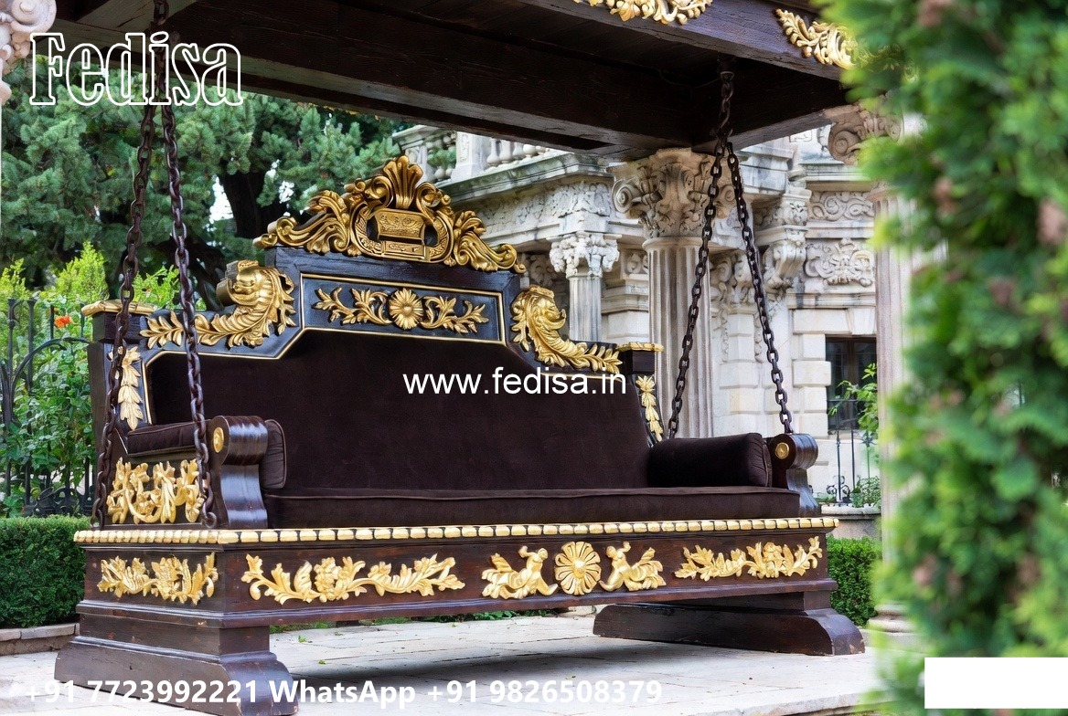 Classic Wood Carving Swing Design for Timeless Home Decor No-7566
