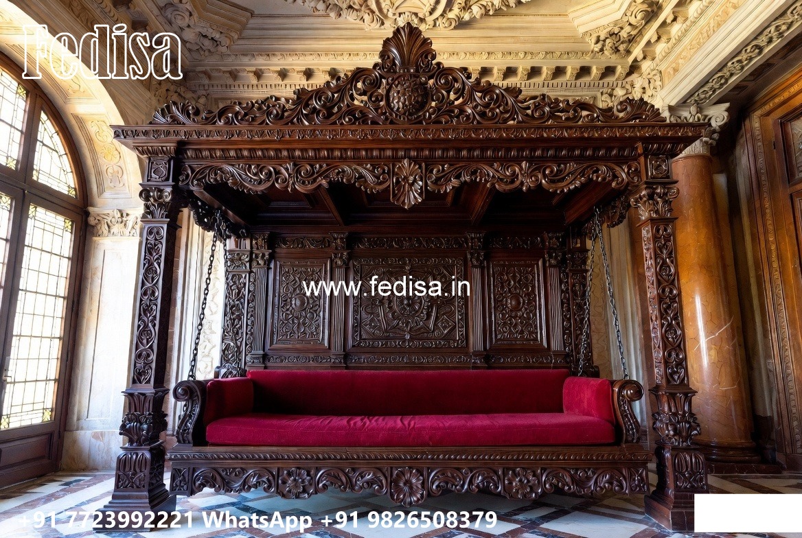 Wood Carving Swing Design Ideas for Sophisticated Interiors No-7572