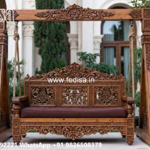Luxury Wood Carving Swing Design with Decorative Chains No-7585