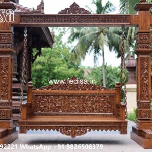 Indoor Wood Carving Swing Design for Stylish Home Ambience No-7589
