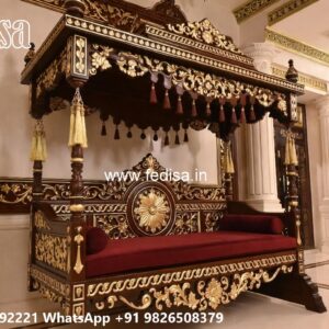 Wood Carving Swing Design with Antique Wooden Texture No-7590