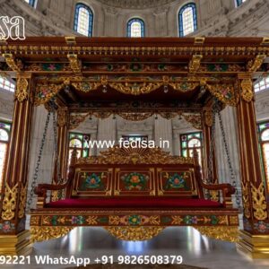 Traditional Wood Carving Swing Design for Indian Homes No-7606