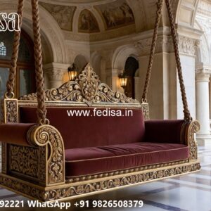 Stylish Wood Carving Swing Design for Modern Interiors No-7609