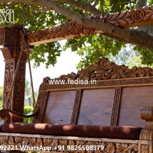 Artistic Wood Carving Swing Design with Heritage Influence No-7610