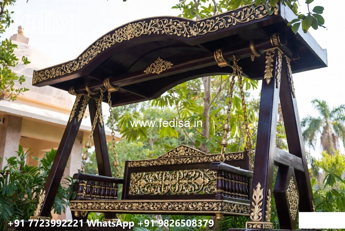 Premium Wood Carving Swing Design with Decorative Carvings No-7612