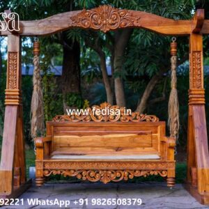 Royal Wood Carving Swing Design for Grand Villa Interiors No-7613