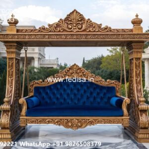Indoor Wood Carving Swing Design for Elegant Sitting Areas No-7616