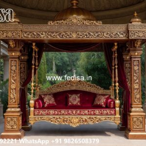 Stylish Wood Carving Swing Design for Heritage Homes No-7619