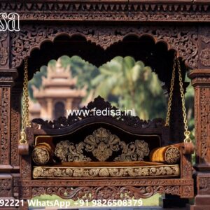 Luxury Wood Carving Swing Design for Stylish Living Spaces No-7624