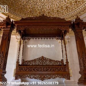 Royal Wood Carving Swing Design with Decorative Detailing No-7627