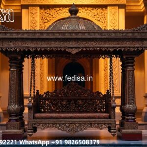 Wood Carving Swing Design for Elegant Traditional Interiors No-7630