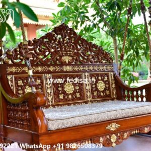Premium Wood Carving Swing Design with Wooden Elegance No-7631