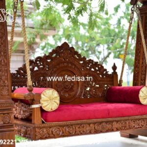 Handcrafted Wood Carving Swing Design with Timeless Style No-7636