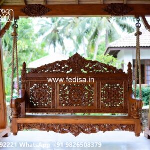 Stylish Wood Carving Swing Design for Elegant Home Decor No-7640