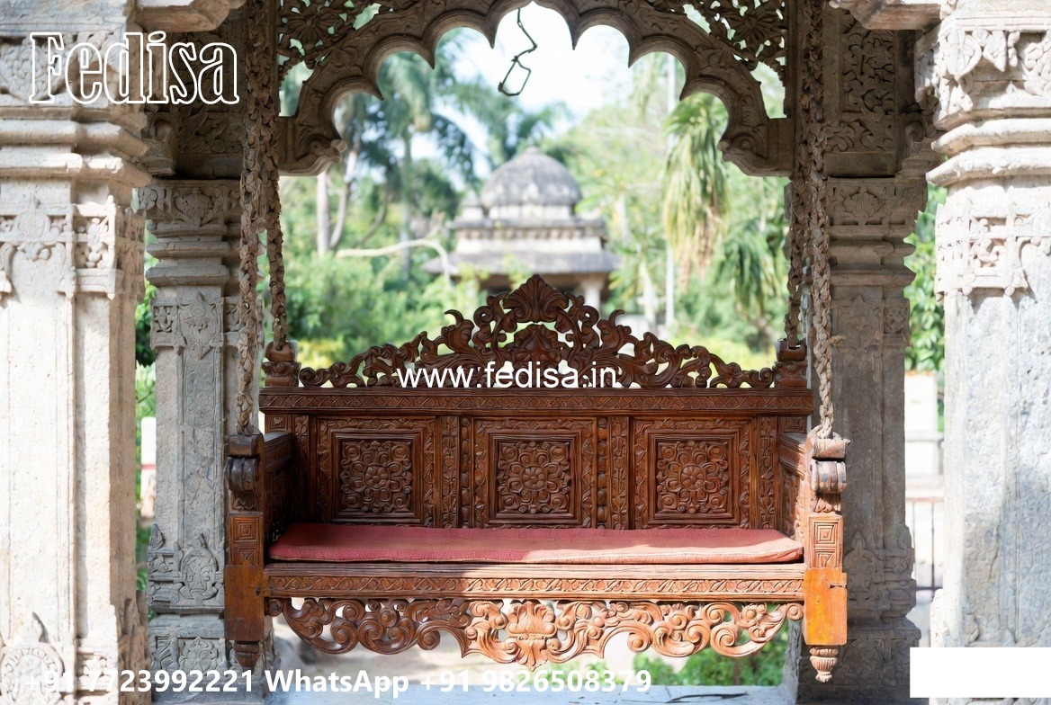 Decorative Wood Carving Swing Design with Stylish Beauty No-7648