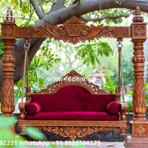 Luxury Wood Carving Swing Design for Sophisticated Home Interiors No-7650