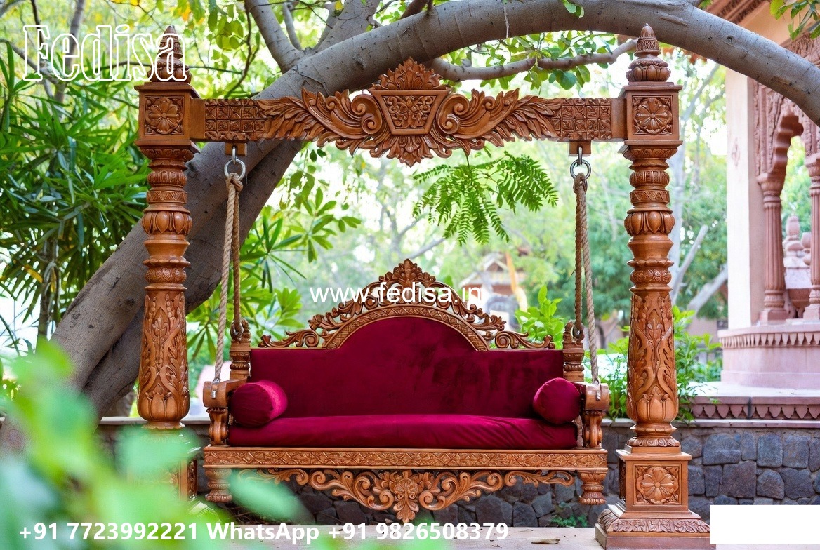 Luxury Wood Carving Swing Design for Sophisticated Home Interiors No-7650