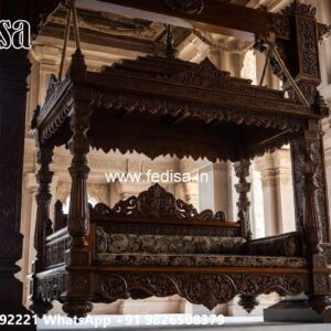 Royal Wooden Swing Design with Cushion Seating Style No-7665