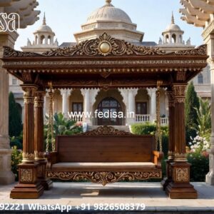 Wooden Swing Design with Comfortable Cushion Seating No-7706