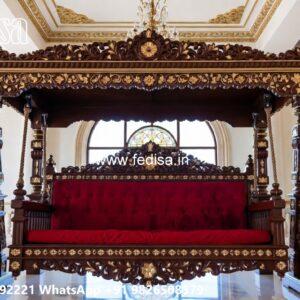 Wooden Swing Design with Vintage Traditional Craft Style No-7712