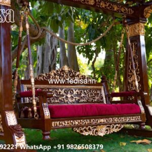 Elegant Wooden Swing Design for Luxury Drawing Rooms No-7713