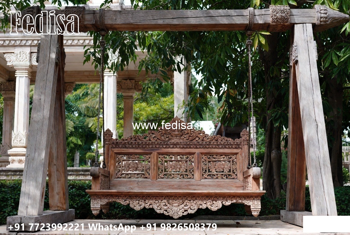 Wooden Swing Design with Handcrafted Royal Detailing No-7714