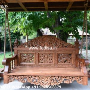 Wooden Swing Design with Antique Polish Finishing No-7716