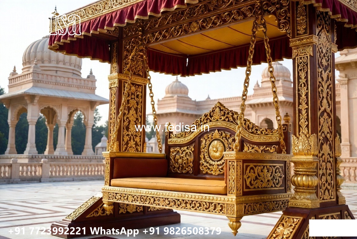 Luxury Wooden Swing Design with Decorative Chains No-7720