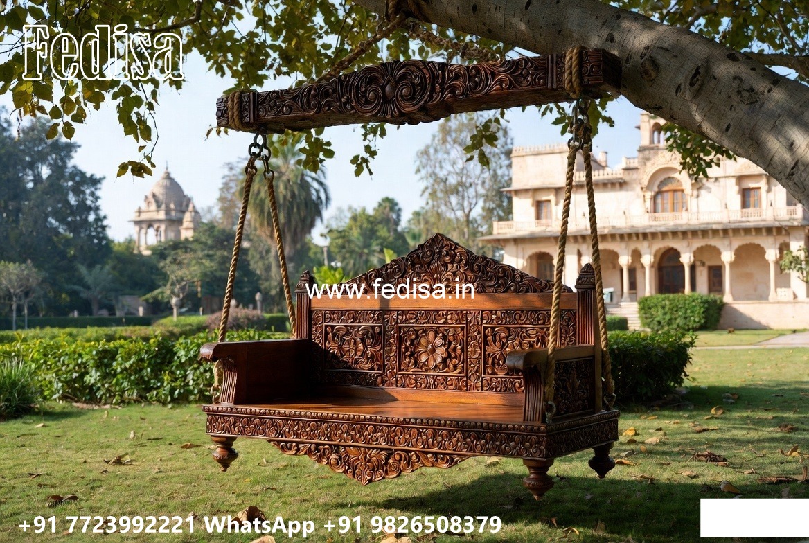 Stylish Wooden Swing Design for Relaxed Home Decor No-7734