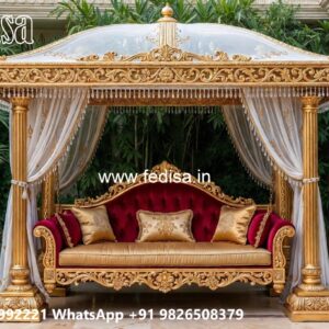 Wooden Swing Design with Classic Wooden Detailing No-7739