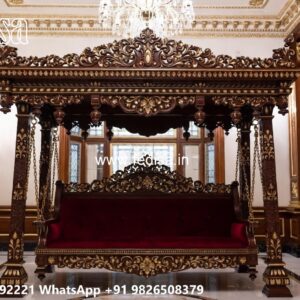 Wooden Swing Design with Traditional Indian Touch No-7742