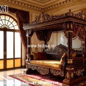Wooden Swing Design with Designer Carving Artwork No-7744