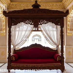 Stylish Wooden Swing Design for Indoor Comfort Area No-7746