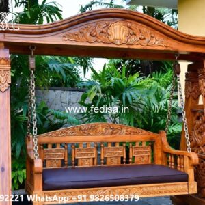 Elegant Classic Swing Design with Wooden Carving Style No-7853