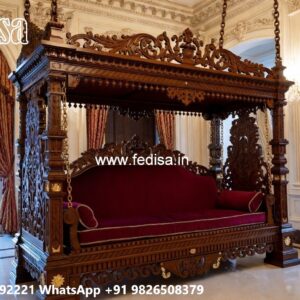 Wooden Classic Swing Design with Floral Detailing No-7905