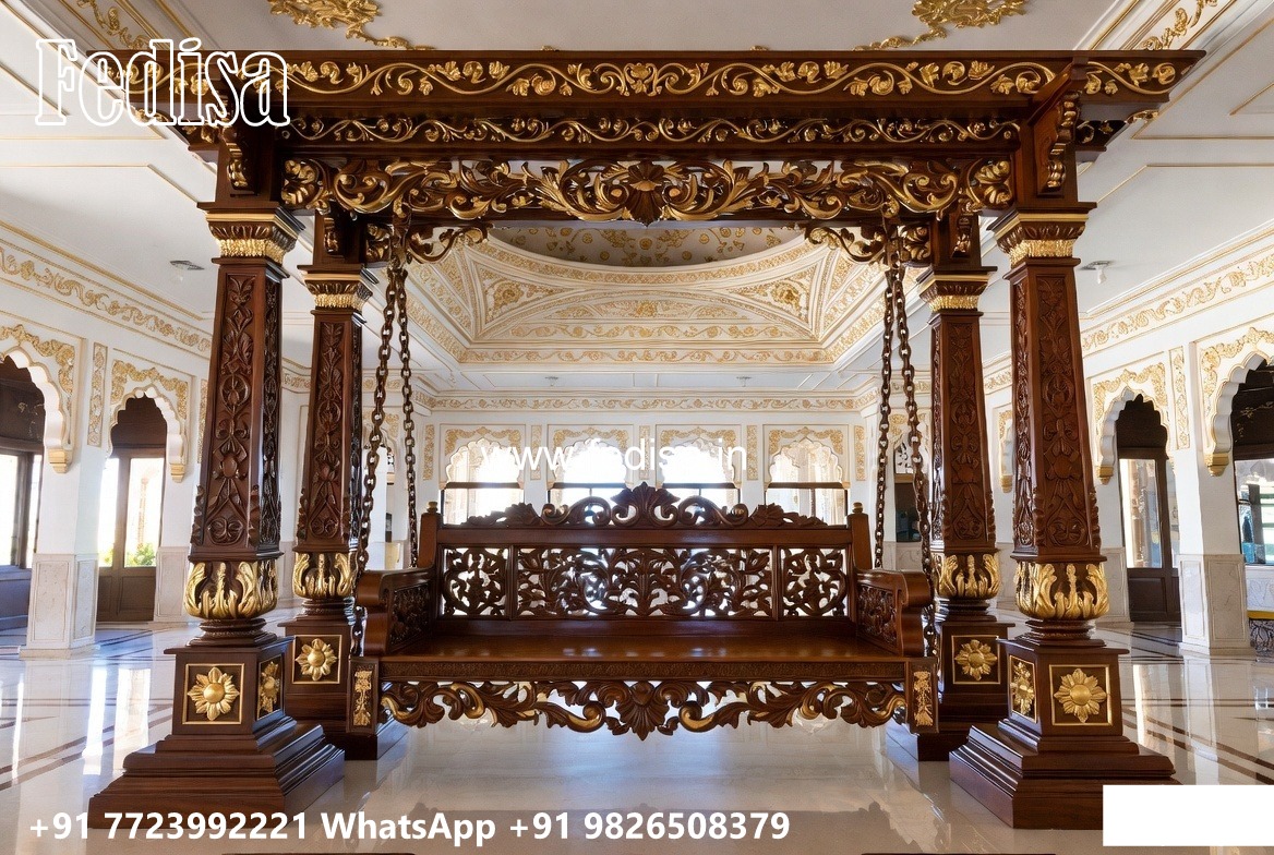 Stylish Royal Swing Design with Decorative Brass Chains No-7956