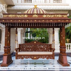 Handcrafted Royal Swing Design with Floral Carving Details No-7960