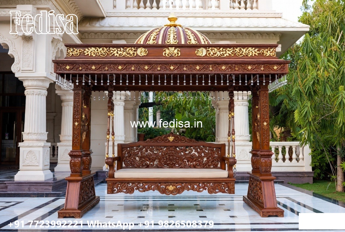 Handcrafted Royal Swing Design with Floral Carving Details No-7960