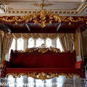 Wood Carving Swing Design Ideas for Luxury Home Interiors No-8001