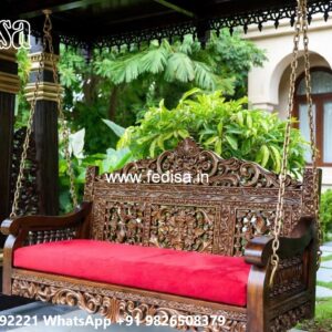 Traditional Wood Carving Swing Design with Royal Style No-8003