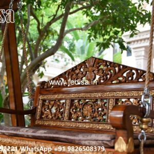 Royal Wood Carving Swing Design with Antique Finish No-8008