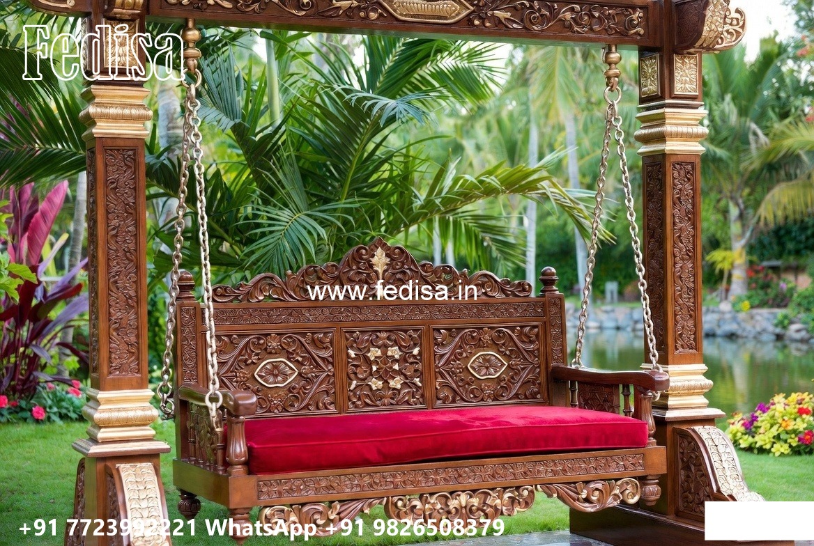 Beautiful Wood Carving Swing Design for Hall Decoration No-8009