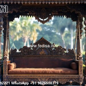 Vintage Wood Carving Swing Design with Traditional Beauty No-8012